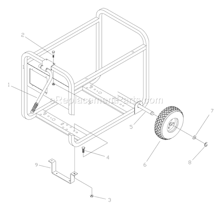 Page D Diagram and Parts List for 030230-0  Briggs and Stratton Generator